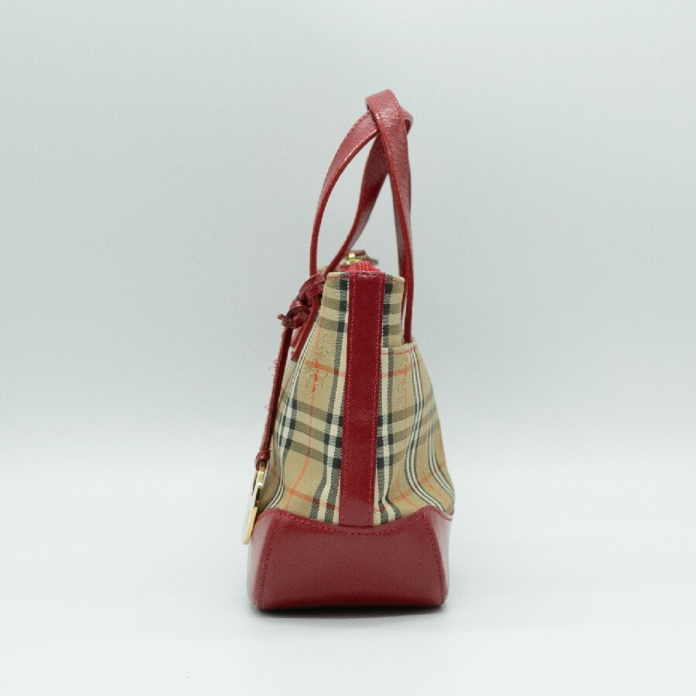 Burberry Nova Check Leather Handbag Brown Gold - Picture 2 of 4